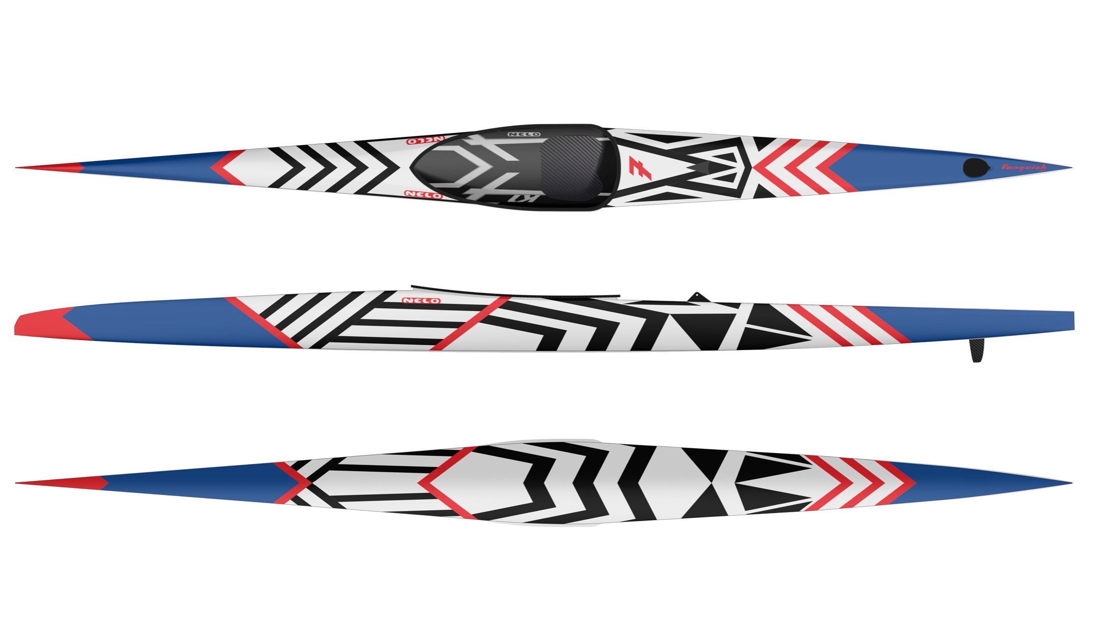 COMING SOON K1 Sete XXL SCS: Geometric (Black, White, Red, Blue)